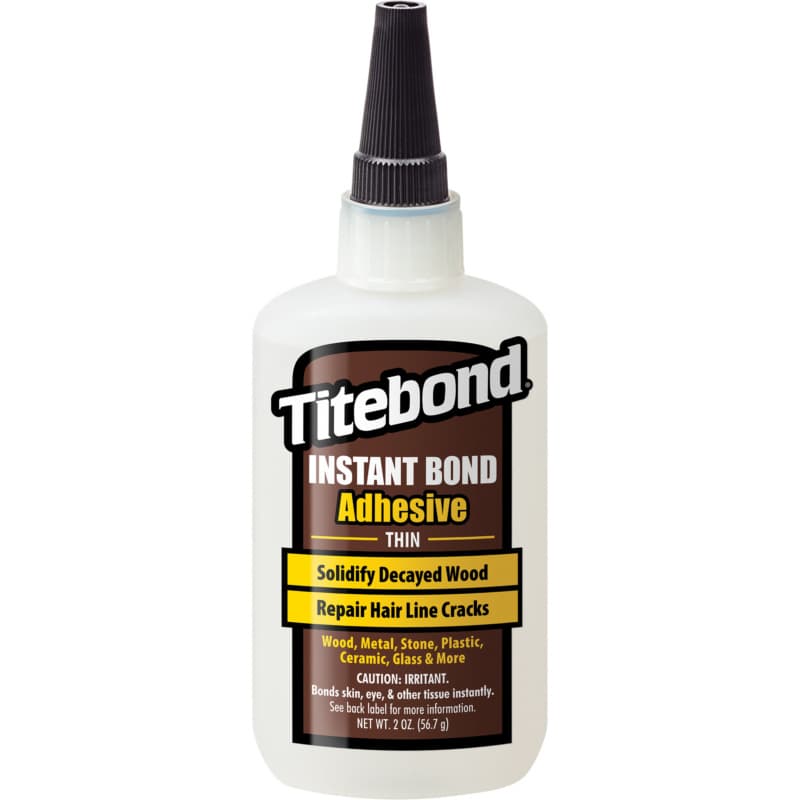 Titebond Instant Bond Thin Wood Glue, Clear, 2 oz Bottle