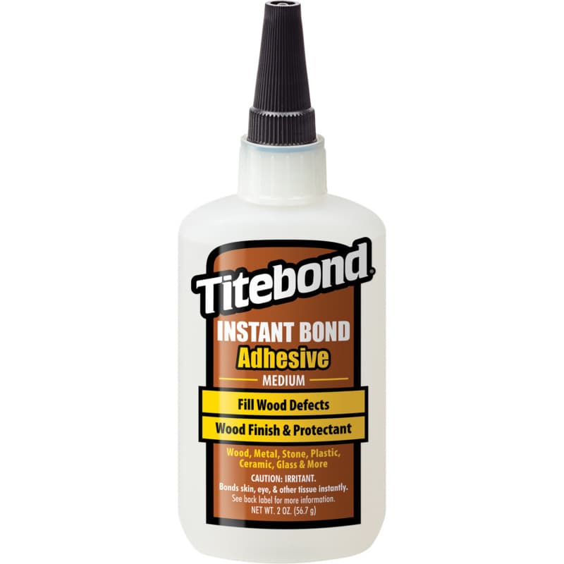 Titebond Instant Bond Medium Wood Glue, Clear, 2 oz Bottle