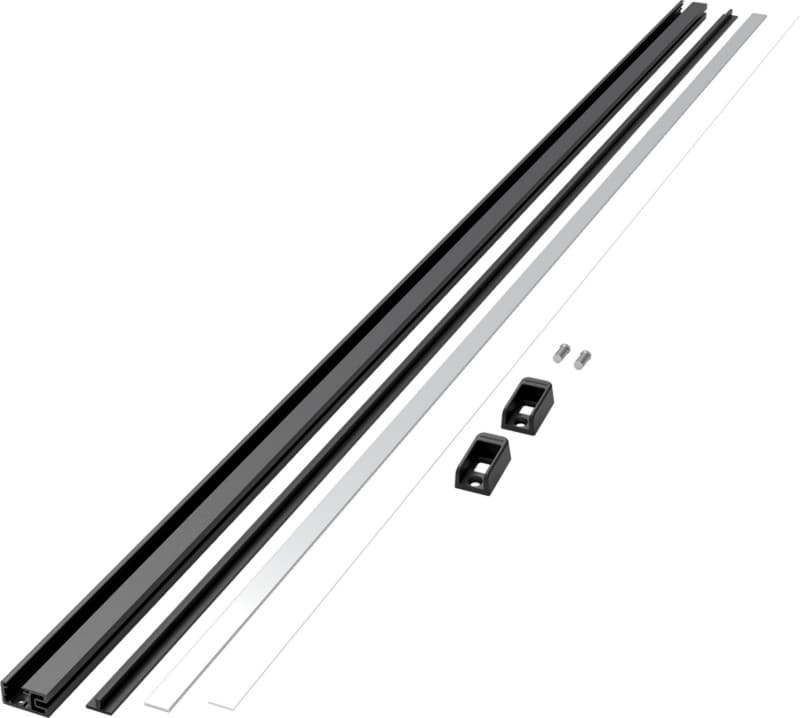 CONERO 48-1/32" Closet Rod Set with LED Integration, Powder Black, Kessebohmer, 2398687021