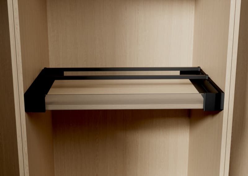 Conero 43" Top Shoe Rail, Powder Black, 20 Per Box, 2808177021
