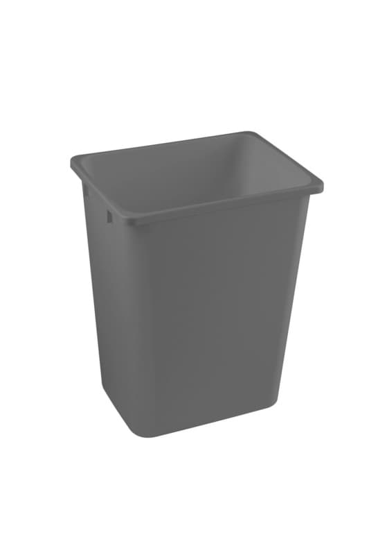 Kessebohmer 36 quart Anthracite Trash Can, 14"W x 18"H x 10-1/2"D - 2503947500
