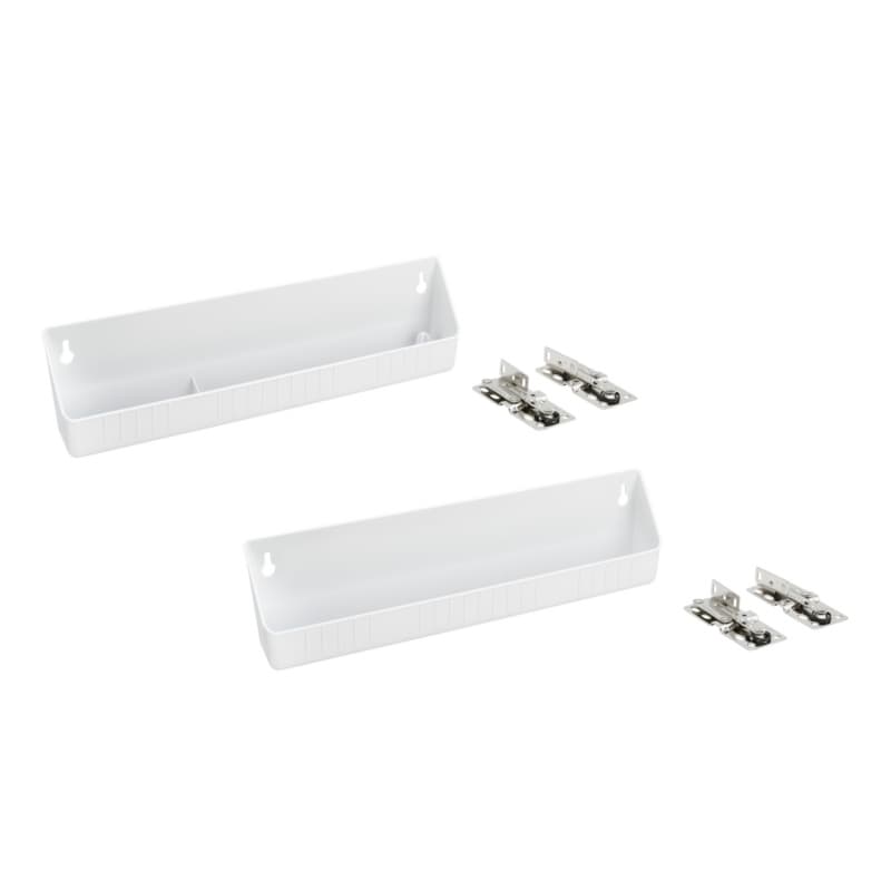 Rev-A-Shelf LD6572 Series White 14"L x 2-1/8"D x 3-3/16"H x Sink Tip Out Tray, No Tab Stop - LD-6572-14-11-1