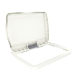 Rev-A-Shelf RV Series 32 quart White Trash Bins Lids, 11-1/4"W x 2-1/4"H x 15-1/4"D - RV-32-LID-1