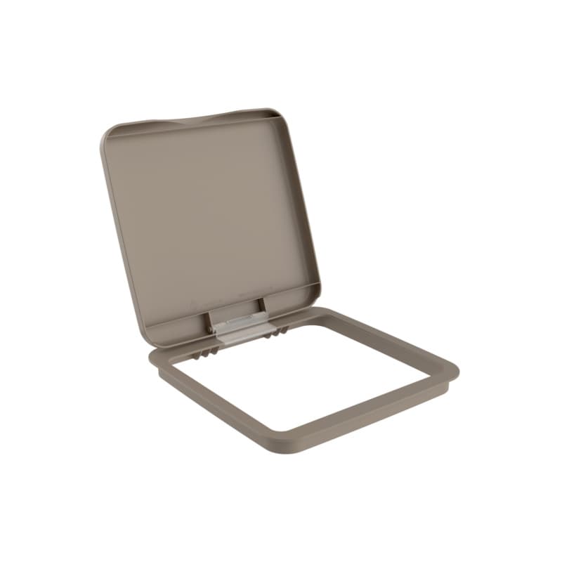 Rev-A-Shelf RV Series 27 quart Champagne Trash Bins Lids, 11-1/4"W x 2-1/4"H x 15-1/4"D - RV-1024-LID-12-1