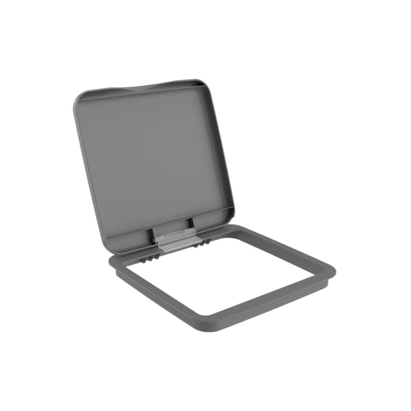 Rev-A-Shelf RV Series 27 quart Grey Trash Bins Lids, 11-1/4"W x 2-1/4"H x 15-1/4"D - RV-1024-LID-14-1