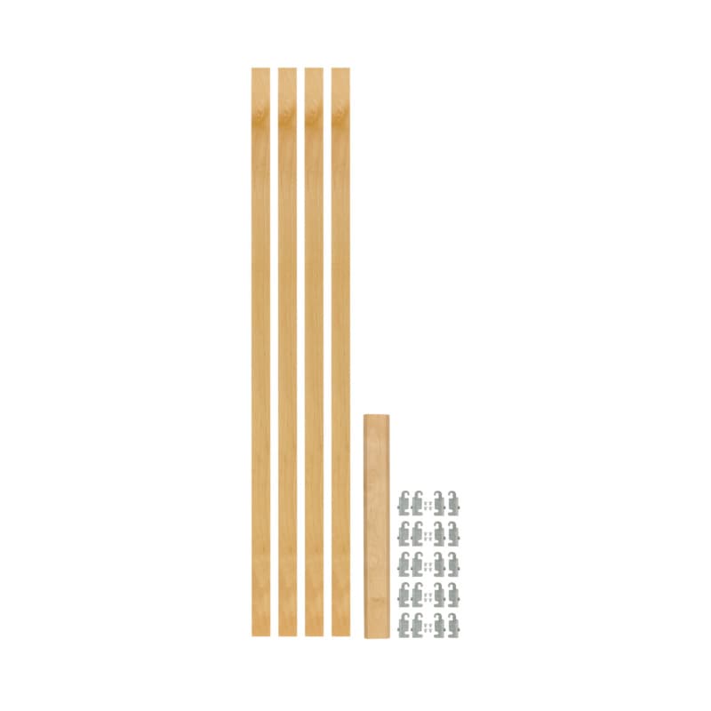 (4) 49-7/8" x 1-1/8" Wood Pilaster System Uprights 5 Pilaster Hardware Sets