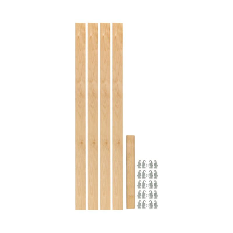 (4) 49-7/8" x 2-3/8" Wood Pilaster System Uprights 5 Pilaster Hardware Sets