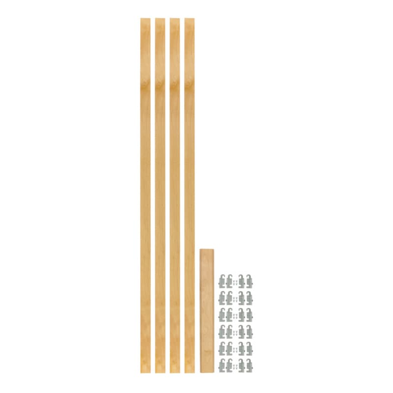 (4) 57-7/16" x 1-1/8" Wood Pilaster System Uprights 6 Pilaster Hardware Sets