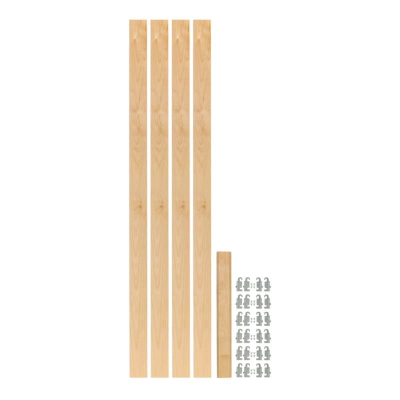 (4) 57-7/16" x 2-3/8" Wood Pilaster System Uprights 6 Pilaster Hardware Sets