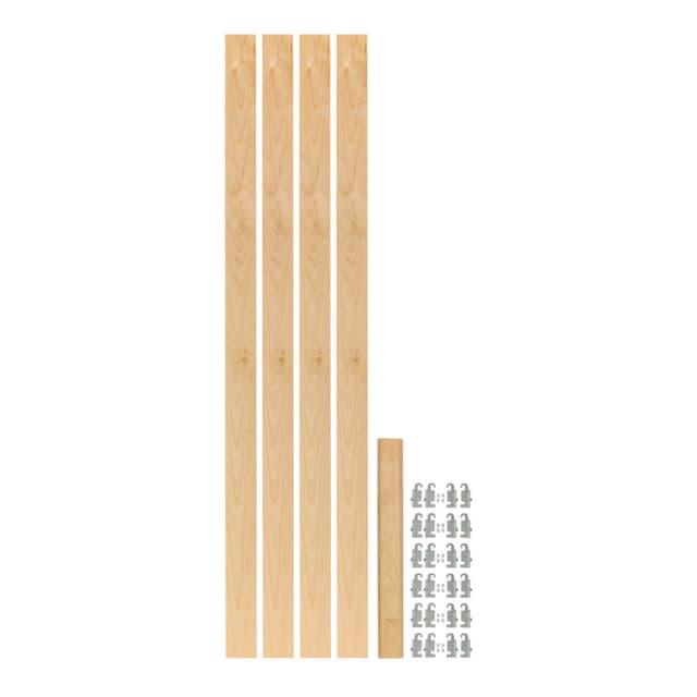 (4) 57-7/16" x 2-3/8" Wood Pilaster System Uprights 6 Pilaster Hardware Sets
