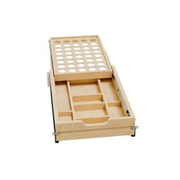 Rev-A-Shelf 4WTCD Series 15"W Maple Cutlery Drawer, Door Mount - 4WTCD-18HSC-KCUP-1