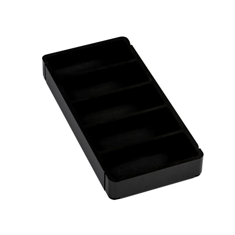 Rev-A-Shelf Edge Manganese 5-Space Case 6-1/2"W x 13-1/16"D x 1-11/16"H, Aluminum - 5E506-16-1