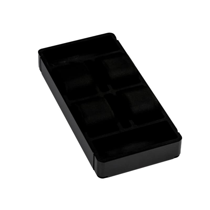 Rev-A-Shelf Edge Manganese 2-Space & Watch Holder Case 6-1/2"W x 13-1/16"D x 1-11/16"H, Aluminum - 5E510-16-1