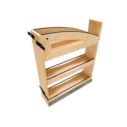 Rev-A-Shelf 448CC Craftsman Maple 5.94" Base Cabinet Organizer with Soft-Close Slides, 448CC-BCSC-5MB