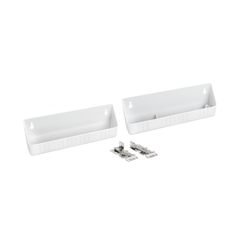 Rev-A-Shelf 6572 Series White 11"L x 2-1/8"D x 3-13/16"H x Sink Tip Out Tray, No Tab Stop - 6572-11-11-50