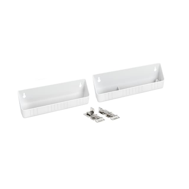Rev-A-Shelf 6572 Series White 11"L x 2-1/8"D x 3-13/16"H x Sink Tip Out Tray, No Tab Stop - 6572-11-11-50