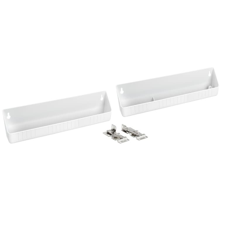 Rev-A-Shelf 6572 Series White 14"L x 2-1/8"D x 3-13/16"H x Sink Tip Out Tray, No Tab Stop - 6572-14-11-50