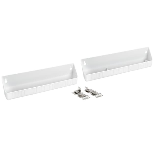 Rev-A-Shelf 6572 Series White 14"L x 2-1/8"D x 3-13/16"H x Sink Tip Out Tray, No Tab Stop - 6572-14-11-50
