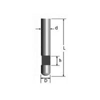Flush Trimmer Bit, 1/4" Shank