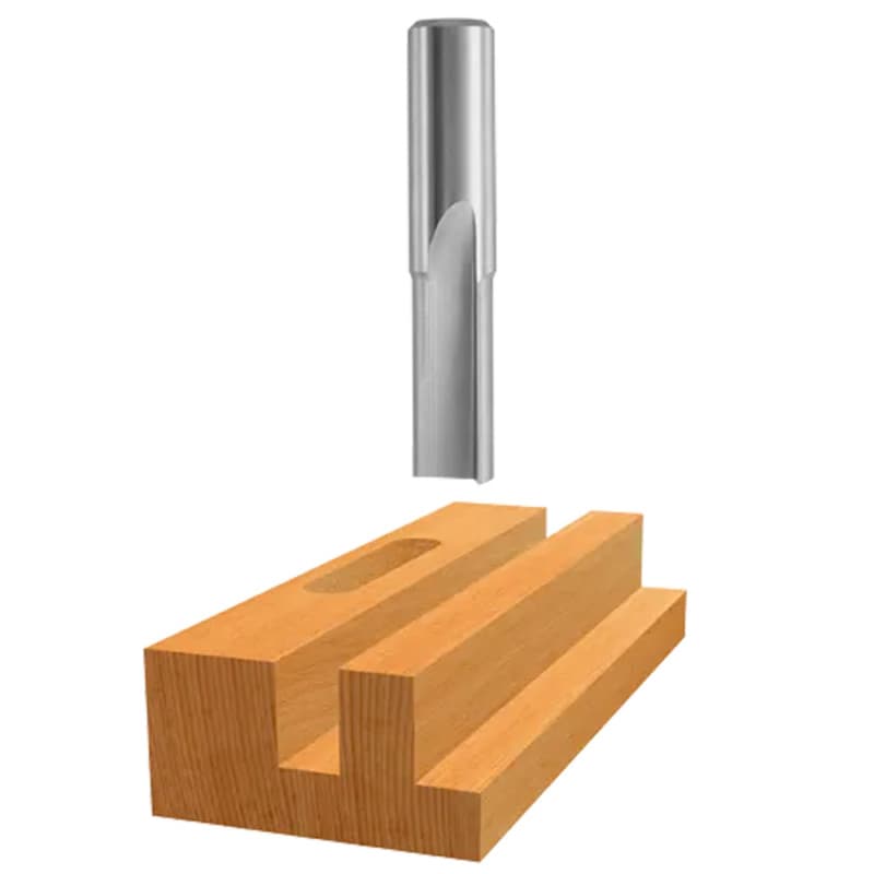 Straight Bits Two Flute, Plunge Cutting 1/4" Diameter, 1/4" Shank, 2-3/8" Length
