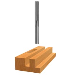 Straight Bits Two Flute, Plunge Cutting 1/8" Diameter, 1/4" Shank, 1-5/8" Length