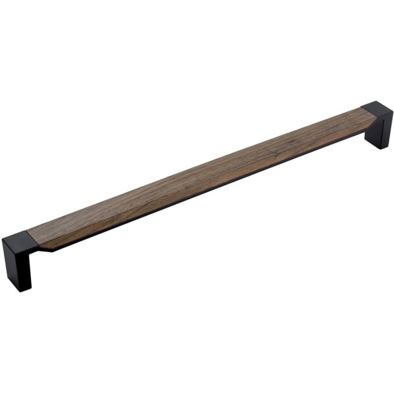 Fuse Collection Appliance Pull 18 Inch Center to Center Matte Black with Walnut - B079355WN-MB