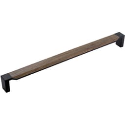 Fuse Collection Appliance Pull 18 Inch Center to Center Matte Black with Walnut - B079355WN-MB