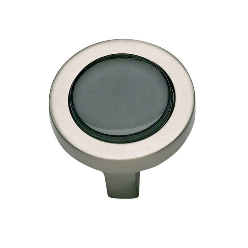 Top Knobs Spa Series 1-1/4" (32 mm) Diameter Brushed NickelKnob, - 229-BLK-BRN