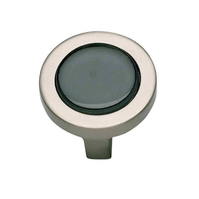 Top Knobs Spa Series 1-1/4" (32 mm) Diameter Brushed NickelKnob, - 229-BLK-BRN