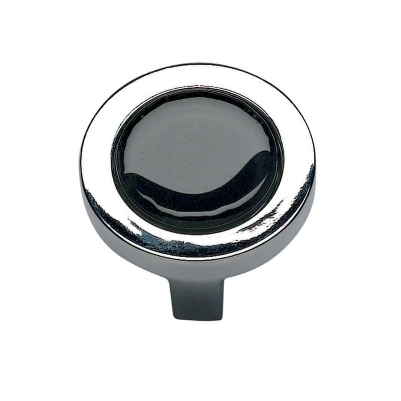Top Knobs Spa 1-1/4" (32 mm) Diameter Polished ChromeKnob, 229-BLK-CH