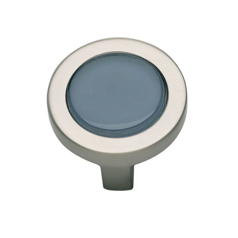 Top Knobs Spa 1-1/4" (32 mm) Diameter Brushed NickelKnob, 229-BLU-BRN