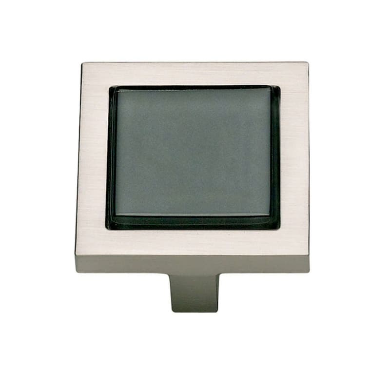 Top Knobs Spa Series 1-3/8 in (35 mm) L x 1-3/8 in (35 mm) W Brushed Nickel Knob, - 230-BLK-BRN