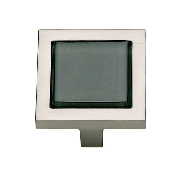 Top Knobs Spa Series 1-3/8 in (35 mm) L x 1-3/8 in (35 mm) W Brushed Nickel Knob, - 230-BLK-BRN