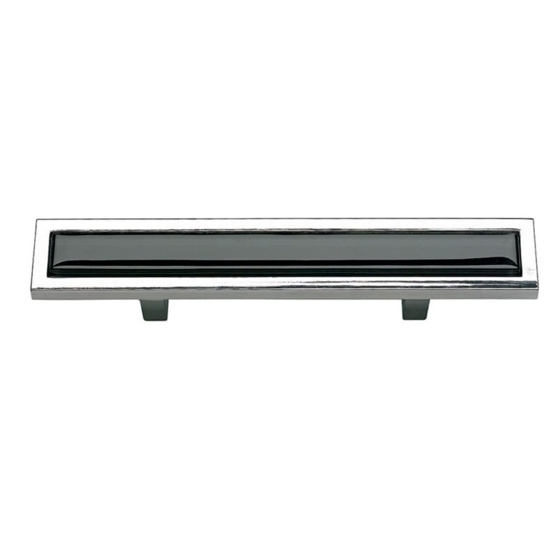 Top Knobs Spa 3" (76 mm) Center to Center Polished Chrome Pull, 231-BLK-CH