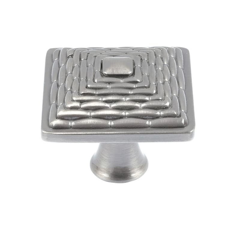 Top Knobs Mandalay Series 1-1/4 in (32 mm) L x 1-1/4 in (32 mm) W Brushed Nickel Knob, - 237-BRN