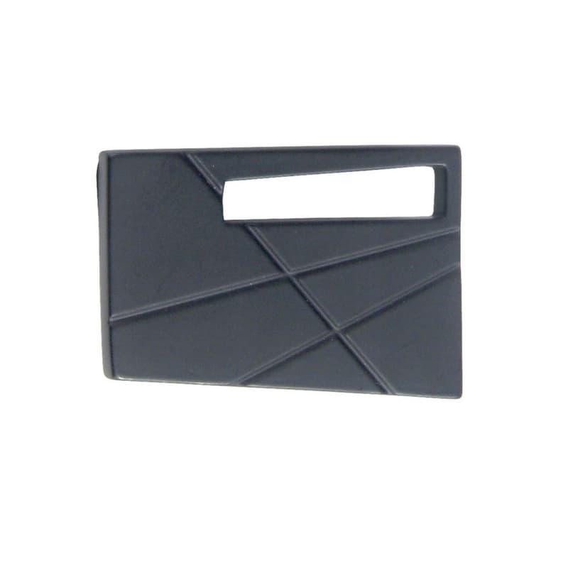 Top Knobs Modernist 1-3/4" (44 mm) L x 1-1/4" (32 mm) W Matte Black Knob, 252R-BL