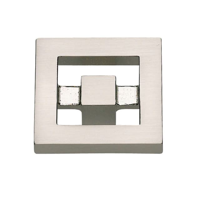 Top Knobs Nobu Series 1-3/8 in (35 mm) L x 1-3/8 in (35 mm) W Brushed Nickel Knob, - 260-BRN