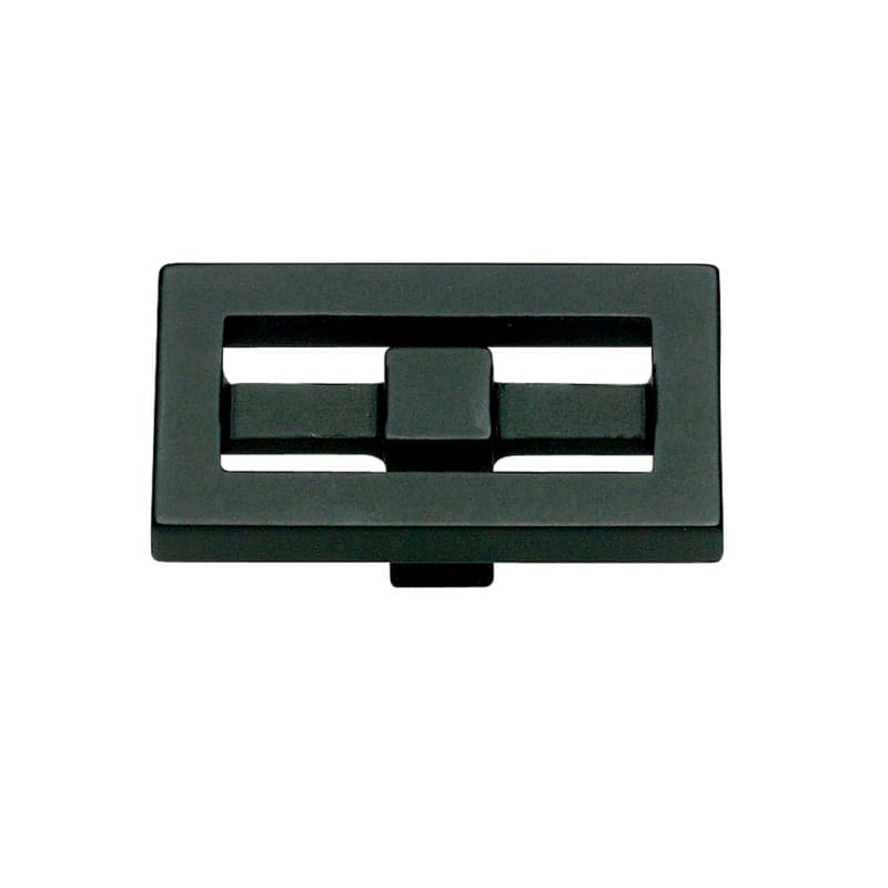 Top Knobs Nobu Series 1-3/4 in (44 mm) L x 1 in (25 mm) W Matte Black Knob, - 261-BL