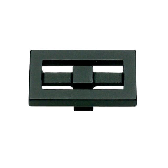 Top Knobs Nobu Series 1-3/4 in (44 mm) L x 1 in (25 mm) W Matte Black Knob, - 261-BL