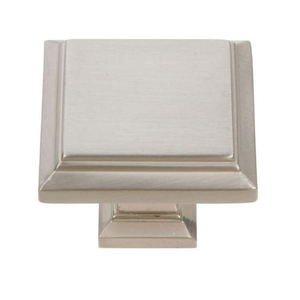 Top Knobs Sutton Place 1-1/4" (32 mm) L x 1-1/4" (32 mm) W Brushed Nickel Knob, 289-BRN