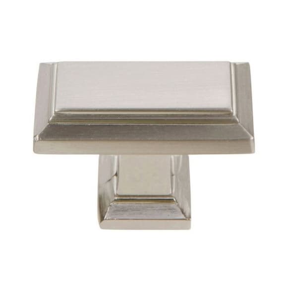 Top Knobs Sutton Place 1-7/16" (37 mm) L x 3/4" (19 mm) W Brushed Nickel Knob, 290-BRN