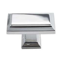 Top Knobs Sutton Place Series 1-7/16 in (37 mm) L x 3/4 in (19 mm) W Polished Chrome Knob, - 290-CH