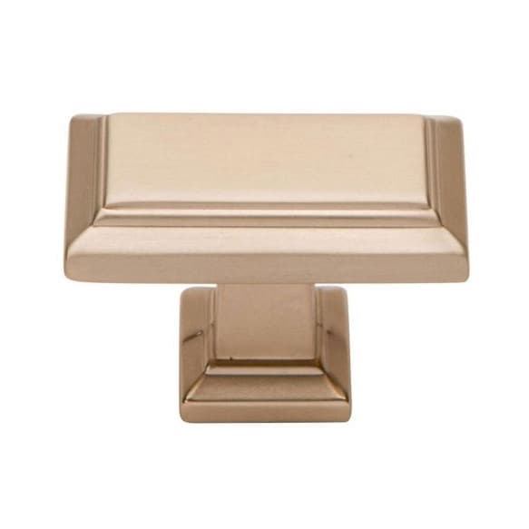 Top Knobs Sutton Place Series 1-7/16 in (37 mm) L x 3/4 in (19 mm) W Champagne Knob, - 290-CM