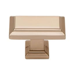 Top Knobs Sutton Place Series 1-7/16 in (37 mm) L x 3/4 in (19 mm) W Champagne Knob, - 290-CM