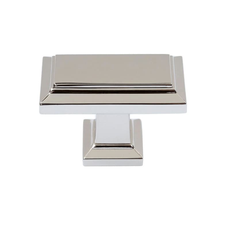 Schaub Sutton Place Series Polished Nickel 1-7/16" (37 mm) L x 3/4" (19 mm) W Knob, - 290-PN