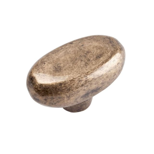 Top Knobs Distressed Series 1-11/16 in (43 mm) L x 1 in (25 mm) W Champagne Knob, - 332-CM