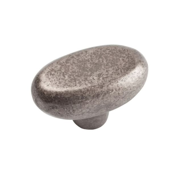 Top Knobs Distressed Series 1-11/16 in (43 mm) L x 1 in (25 mm) W Pewter Knob, - 332-P