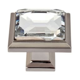 Top Knobs Crystal Series 1-5/16 in (33 mm) L x 1-5/16 in (33 mm) W Brushed Nickel Knob, - 340-BRN