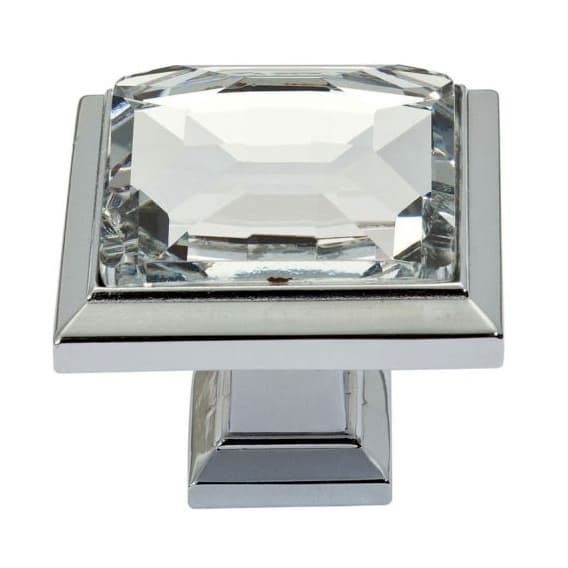 Top Knobs Crystal 1-5/16" (33 mm) L x 1-5/16" (33 mm) W Polished Chrome Knob, 340-CH