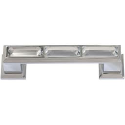 Top Knobs Crystal Series 3" (76 mm) Center to Center Polished Chrome Pull, - 341-CH